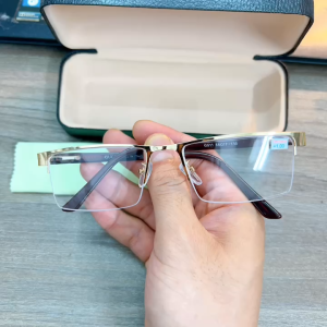 Kính thời trang 0 độ nam nữ mặt thép titan càng TR90 cực đẹp loại I càng ITALYYY xịn màu VÀNG GOLD kiểu dáng thể thao nửa viền cực đẹp ( Có độ lão thị viễn thị kính đọc sách từ +0.5 độ đến +4 độ)
