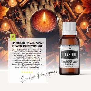 Eco Premium Clove Bud Essential Oil 100% Pure Therapeutic Grade Steam Distilled 100% Pure Vegan Aromatherapy