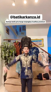 BATIK ARKANZA Motif BIMASAKTI Kemeja Batik Pria Lengan Panjang Slimfit Premium Bahan Katun Lapis Furing