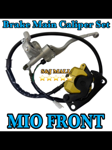 MOTORCYCLE YAMAHA MIO FRONT BRAKE MAIN CALIPER ASSEMBLY SET BLACK / SILVER