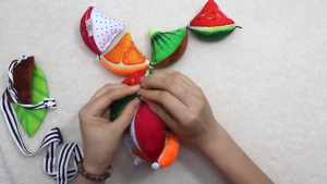 Bóng Giáo Dục Montessori Cho Bé 0-12 Tháng - Bóng Vải Hình Trái Cây Phát Triển Giáo Dục