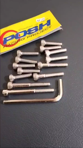 Baut Blok Mesin CVT Mio Sporty Chrome Full Set Isi 13 Pcs Posh