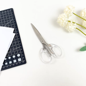 SAMOYED SC-T4-16 Gunting Sedang Transparan / Bening Serba Guna / Kertas / Sekolah / Kantor / Paper / Transparent / Clear School / Office Scissors