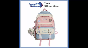 Balo Đi Học Nữ Tudu Ba Lô Học Sinh Thời Trang Phong Cách Hàn Quốc Vải Cao Cấp Chống Nước CN186