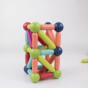 👶Kawdee👶 ตัวต่อแม่เหล็ก บล็อกตัวต่อแม่เหล็ก 3D ของเล่นเสริมพัฒนาการ 64 ชิ้น
