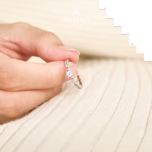 Xuping Cincin Perak Mata 1 Bulat Bijilada 0122240122