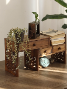 Desktop Solid Wood Storage Rack Desktop Finishing Rack Creative Bookshelf Expandable Locker