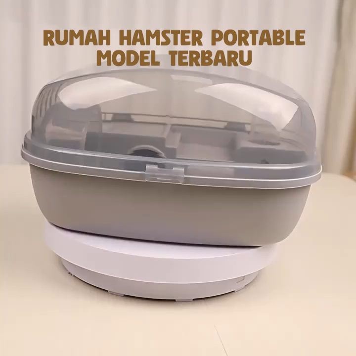 FOCAT Kandang Hamster 1 Set F22 Hamster Portable Desain Transparan / Travelling Box / Rumah Hamster Sugar Glider Ekstra Besar