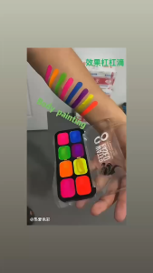 Bộ Màu Vẽ Body Art Phát Sáng Trong Bóng Tối