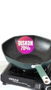 Panci Wajan Premium Persegi Delapan Maifan Stone 32 cm Anti Lengket Double Bottom Frypan