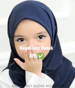 BAWAL LAZY BUDAK Hijab for Kids - Casual and Comfortable Fit - Ready Stock