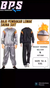 Setelan Sauna Suit Pembakar Lemak - Baju Jaket Celana Olahraga Jogging Jumbo dengan Stock Tersedia (READY STOCK) - Berbagai Pilihan Warna dan Ukuran