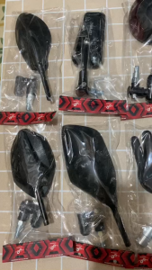 (Hình thậtvideo thật) kính chiếu hậu gương chiếu hậu xe máy xoay 360độ đa dạng kiểu dáng kèm chân bạc chân đen