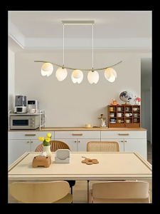 Đèn Thả Trần Hoa Thủy Tinh 2 Màu Trắng Xanh Đèn Trang Trí Phòng Khách Phòng Ngủ