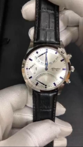 ADRIATICA Swiss Made Twin Motion Dual Time Perpetual Calendar Chronograph Mens Leather Strap Watch 46mm A1191.52B3CH