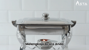 Chafing Dish Prasmanan Stainless Wadah Makanan Asta Food Warmer Square Dengan Pemanas