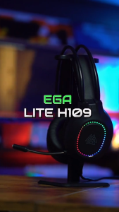 ชุดหูฟังเกมมิ่ง EGA LITE TYPE H109 สวยงาม สาย USB 2.0 + Jack 3.5 รับประกัน 1 ปี
