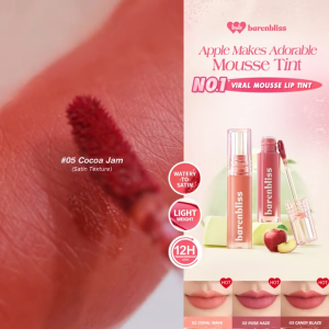 BNB barenbliss Apple Makes Adorable Mousse Tint - Lip Mousse Tint Transferproof Anti Kering Tahan 12 Jam