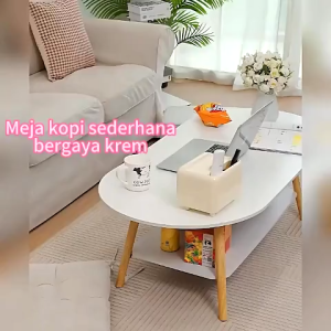 Meja Tamu Kayu Meja Kopi Minimalis Coffee Table Murah Meja Kamar Minimalis 120X70CM