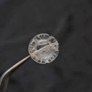 Q259 Charm hoa mai phú quý Thạch Anh Trắng sẵn lỗ 1li Kim và Thuỷ - Phong Thuỷ TUDO P