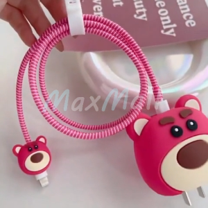 Charger Pelindung Kabel Aksesoris Pelindung Cable Hp Charger Universal Set Paket Cover Pelindung Kepala & Kabel Charger Spiral Pelindung Kabel Charger Kabel Data Kawat Kabel Data HP Kabel Protektor Cable Charger Protector Kartun