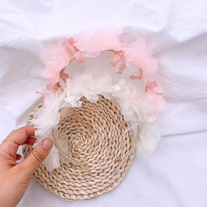 Băng Đô Turban Tóc Giả Cho Bé Gái Thun Cotton Nơ Trắng Kèm Tóc Mái Và Tóc Giả 2 Bên - Có Đủ Size Kể Cả Sơ Sinh !