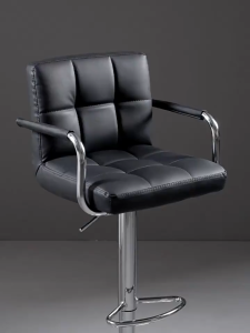 360°เก้าอี้หมุน เบาะหนัง มีพนักพิง ราคาพิเศษ ปรับความสูง เก้าอี้เหล็ก บาร์ทรงสูง มิมเคมี/เคมี สามารถเล่นได้กับการเคลื่อนไหว