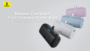 【Local Stock-48 hours shipped】Baseus Fast Charging Power Bank with Built-in USB-C/Lightning port 5000mAh Portable Charger 20W for iPhone 11/12/13/14/15/15 Plus/15 Pro/15 Pro Max Sansung S22 and more