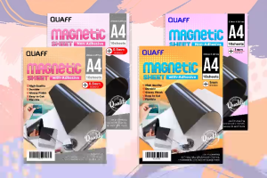 Risefully Quaff 10 Sheets Magnetic Sheet A4 Size 4r Plain And With Adhesive For Diy Ref Magnet