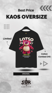 SMR APPAREL - Kaos Oversize lotso Cotton Combed 24s Pria & Wanita