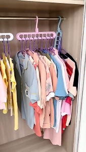 Multifunction Clothes Hanger Folding Magic Wardrobe Drying Clothes Home Storage Holder 9 holes Rotating Cloth Hanger Clothes Organizer