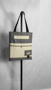 Tas Wanita Terbaru Model Tote Bag Kasual Penutup Resleting Warna Hitam Tas Sekolah Kuliah