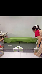 ผ้าปู 7x7 ฟุต 213x213 เซนติเมตร มุมสูง 12 นิ้ว จากโรงงานไทยผลิตเอง