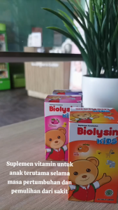 BIOLYSIN KIDS/VITAMIN ANAK/TABLET KUNYAH/VITAMIN MASA PERTUMBUHAN/MEMPERCEPAT MASA PENYEMBUHAN/