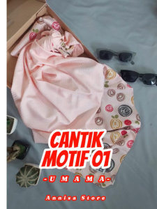 UMAMA SQUARE HIJAB SEGIEMPAT CANTIK MOTIF 01 UKURAN 110X110CM / UMAMA SCARF JILBAB SEGI EMPAT POLY COTTON MOTIF