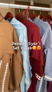 GHANIYAH FASHION [NEW MODEL] DENADA SYARI - Gamis Syari Set Khimar Terbaru 2024 Gamis Syari Jumbo Ld 120 Gamis Busui Friendly bayar ditempat