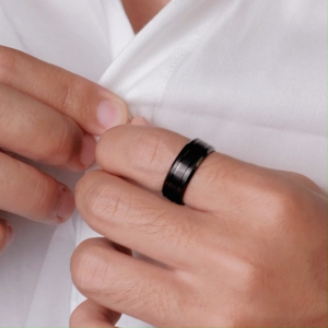 Racabel Amroth Ring - Cincin Pria Wanita Titanium Elegan Anti Karat Asli