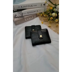Dompet Kancing Croco Slot Kartu Wanita Card Holder Kecil Kekinian Kulit Premium
