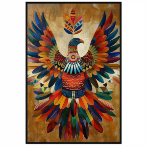 Tranh đại bàng tung cánh họa tiết cách điệu trang trí hiện đạitranh treo tường dán tường phong thủy.CGI-853