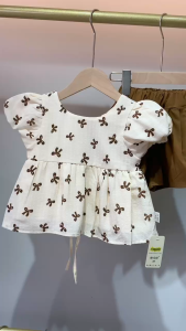 setelan anak cewe Musim panas imut Lengan pendek Set dua potong Kualitas Tinggi baju kaos setelan anak perempuan