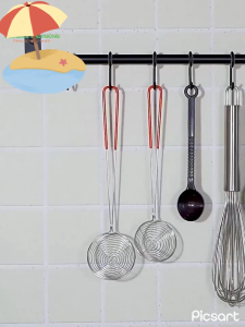 [HCM] Vợt múc Topping trân châu vợt múc lẩu inox cán đỏ siêu bền siêu tiện lợi -Randy