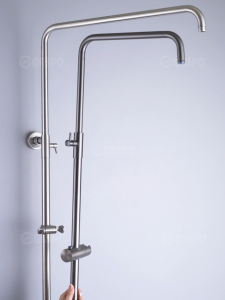 GRIPO High End 304 Stainless Shower Slide Adjustable Shower Slide Bar Shower pipe with longer arm