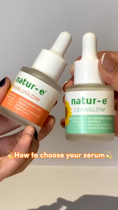 Natur E Hyaluglow Deep Rinch Hydrating Serum & Moisture Gel Series | Ceraglow Skin Barrier Series | Moisturizer Gel | Serum Wajah