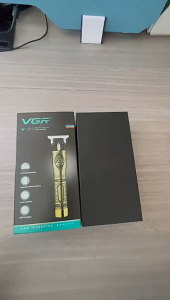 VGR Professional Rechargeable Hair Clipper Vintage Engraving Trimmer with USB Charging and Accessories
