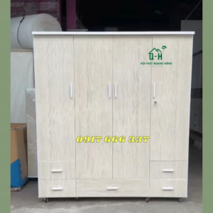 TỦ NHỰA QUẦN ÁO ĐÀI LOAN 4 CÁNH KEM SỒI GIÁ TẠI XƯỞNG - GIAO HÀNG HỎA TỐC