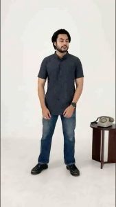 Kemeja Lengan Pendek Oxford Hey Man Modern Fit