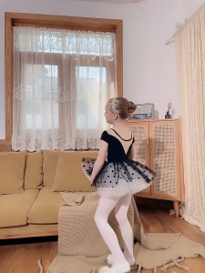 Váy Múa Ba Lê KIDSBALLET Váy Rời Lưng Xẻ Tùng Chấm Bi Đầm Múa Cho Bé Đầm Múa Trẻ Em Váy Múa Cho Bé Đầm Khiêu Vũ