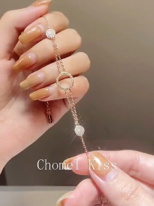 CHOMEL Singapore Bracelet for women 18K Gold Plated gelang tangan chain cute diamond simple Jewelry Fashion 手链女韩 ins