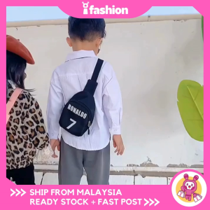 iFASHION 1412 READY STOCK Cartoon Cute Number Chest Bag Cloth Children Crossbody Small Backpack bag Beg Kecil Anak 1412
