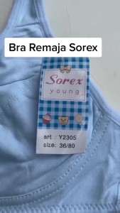 Bra Remaja Sorex Young Y2305: Bh Remaja 2 Step Busa Tipis Tanpa Kawat Bahan Katun